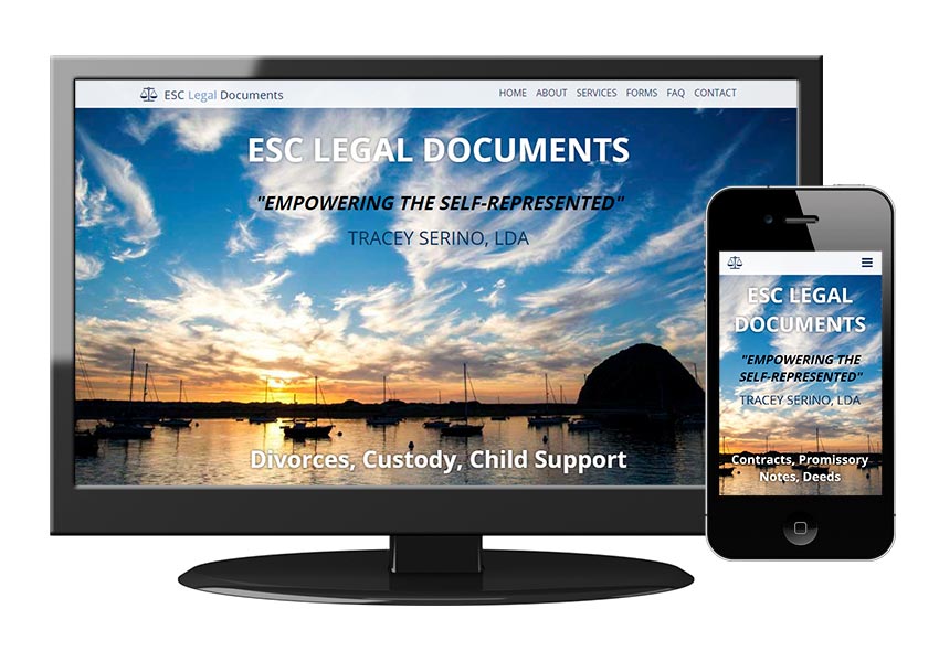 Custom website for ESC Legal Documents