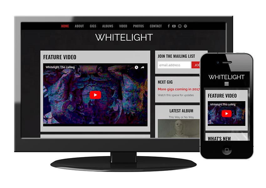 Custom website for Whitelight